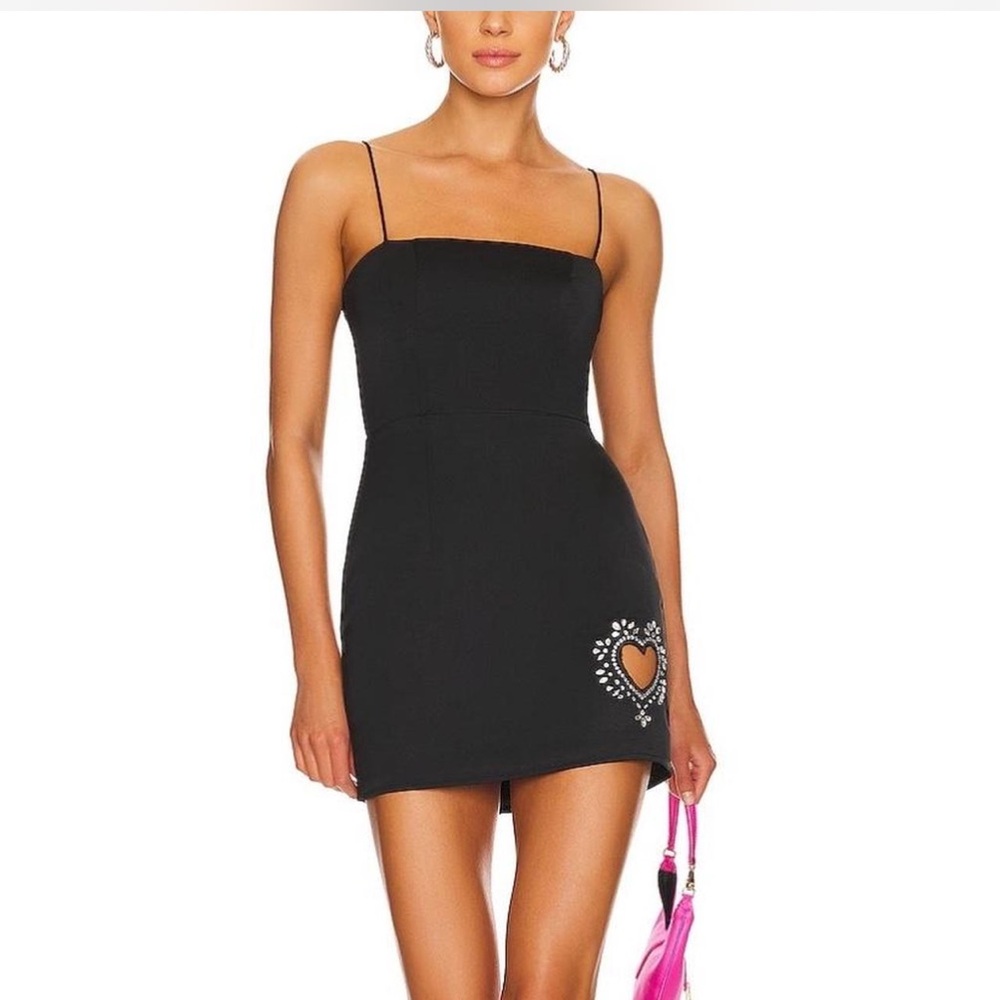 superdown cait heart cut out mini dress